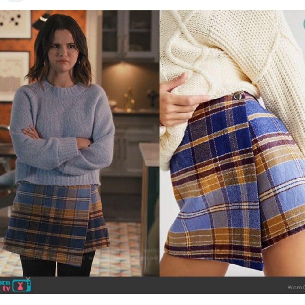 NWOT Free People Plaid Emmy Mini Skort